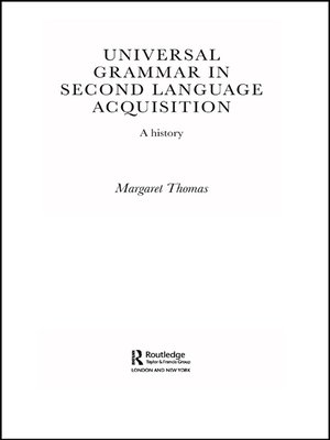 cover image of Universal Grammar in Second-Language Acquisition